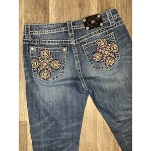 Miss Me Size 28 Boyfriend Capri Jeans Embroidered Pockets JB5778P